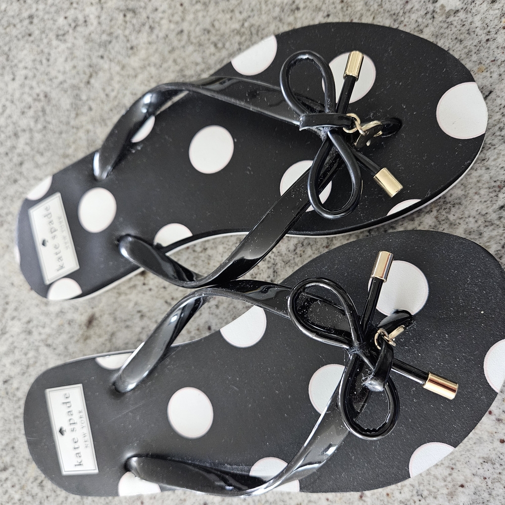 Kate Spade Black Polka Dot Women's Sandals
